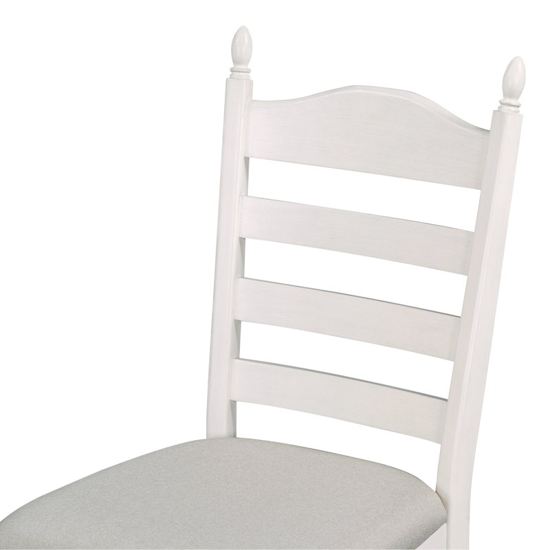 Ensemble de table de salle à manger extensible 5 pièces Trexm, Off White, Off White, Off White