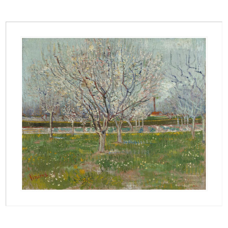 «Orchard in Blossom (Plum Trees)» par Vincent van Gogh, impression giclée encadrée, H 33,5 po x l 38,96 po
