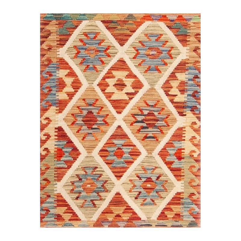 Tapis décoratif orange lavable à la machine, Tapis de couloir 3 pi 3 po x 6 pi 7 po inclus