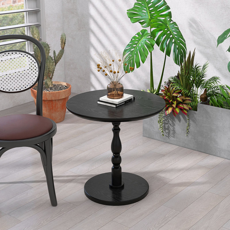 Table d'appoint ronde, Noir antique