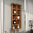 Brown Wood 10 Cubby Room Wall Shelf, 18" x 7" x 42"