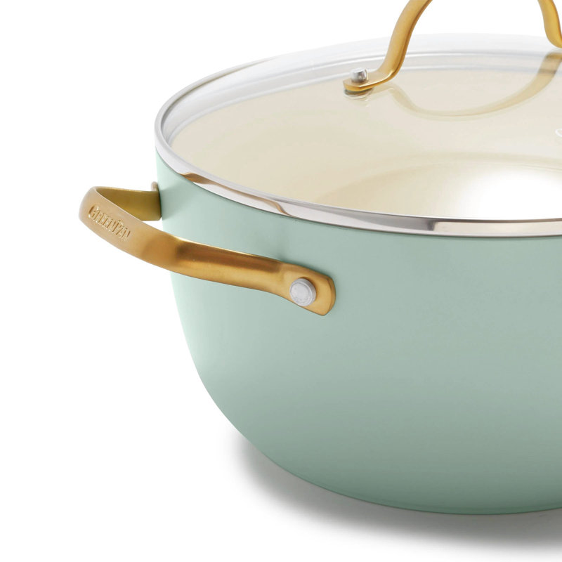 Greenpan Padova Reserve 6 Piece Set - Blush Pink, Green