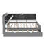 Lit plateforme double avec lit gigogne, tablettes et tête de lit-1233797551