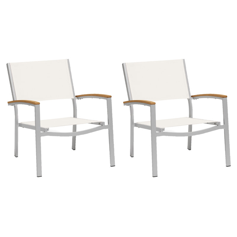 Travira Chat Chair, Teakwood Natural, Red