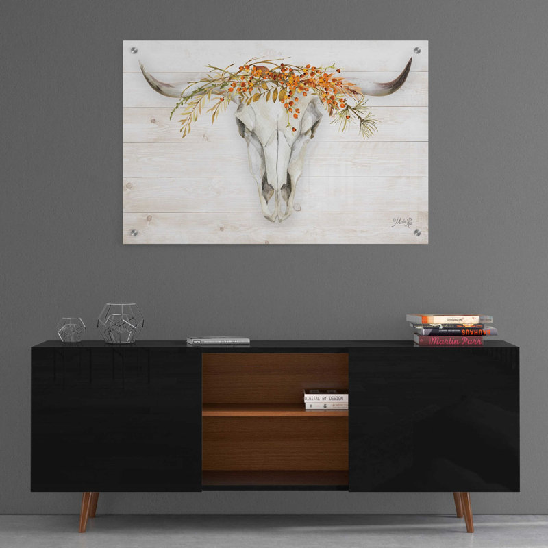 «Fall Steer Skull» par Marla Rae, H 24 po x l 36 po x P 0,2 po