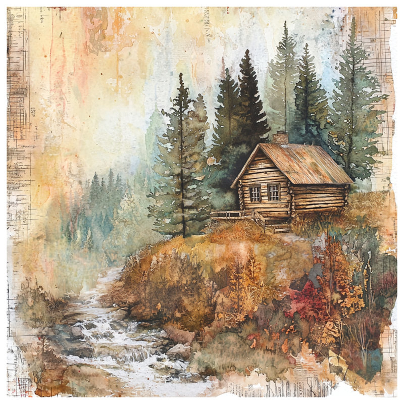 Rustic Cabin Forest Duvet Covers, King