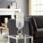 Decorative Glass Vase with Metal Stone and Aluminum Base Featuring Modern Circular Accent Design-125862510