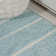 Montral Minimalist Stripe Turquoise/Cream Rug