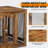 Rotten Wood Color Detachable Melamine-coated Particleboard Single-door Side Table with Tray and Cushion-1837224059