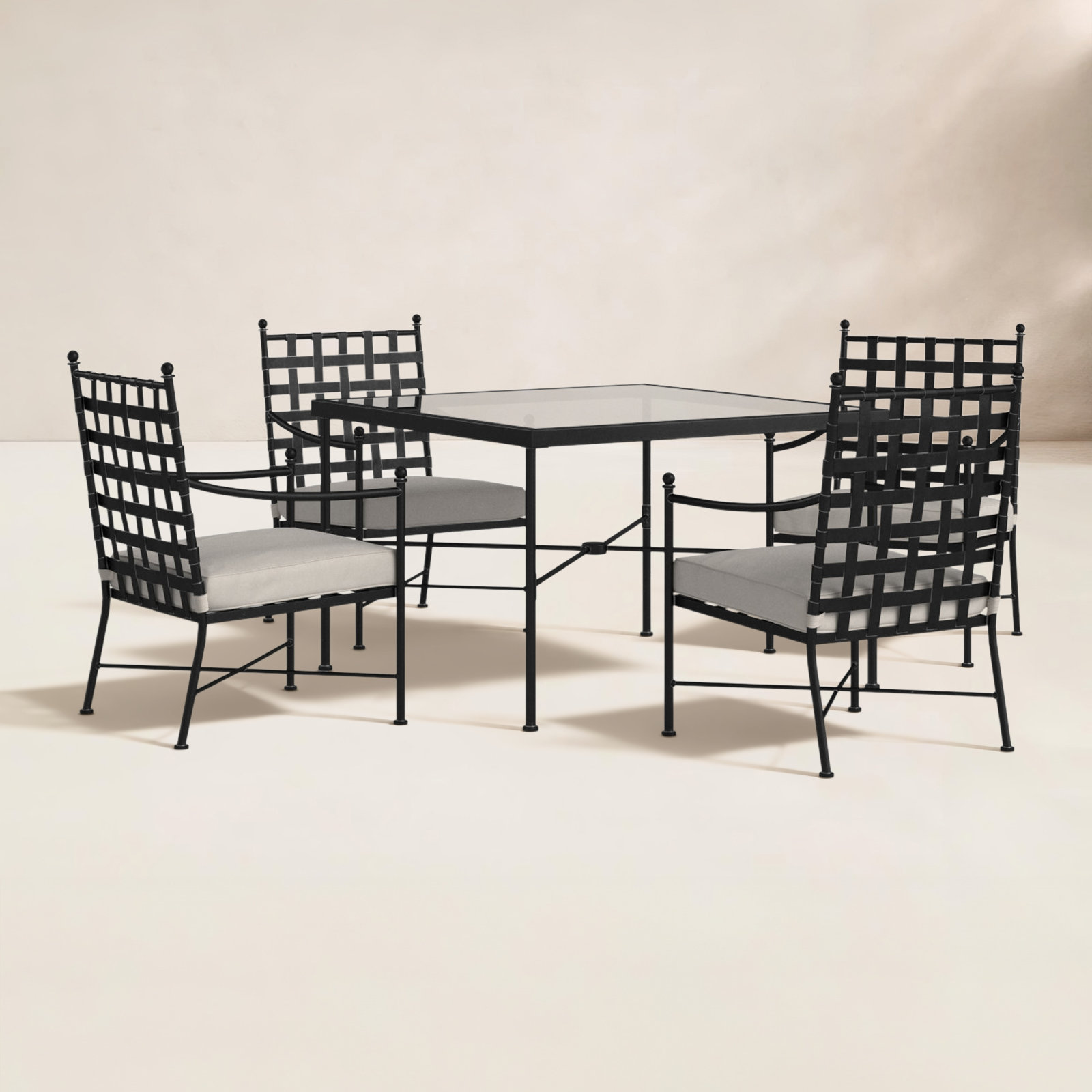 Lucier 44" Sunbrella® Patio Dining Set, 44" L x 44" W x 29" H