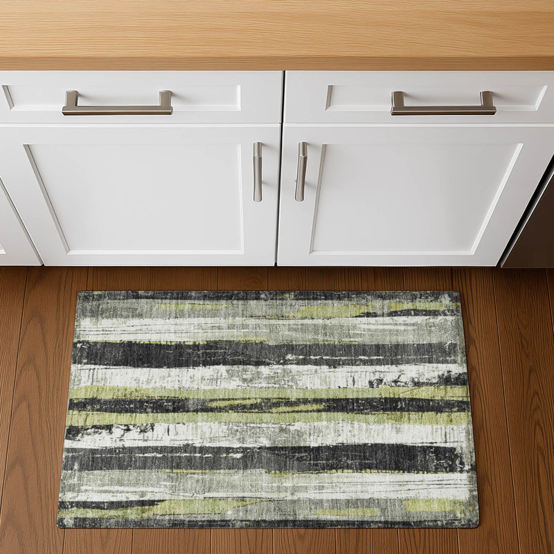 Premium Machine Washable Mayfield AMF1872 Stripes Rug, Rectangle 1'8" x 2'6"
