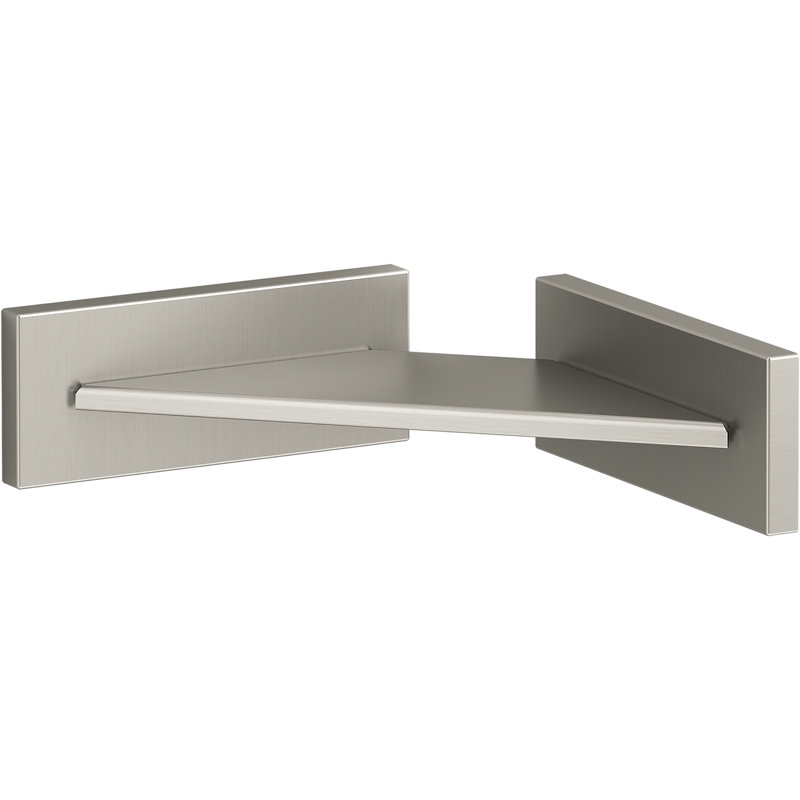 Rebord en pieds carrés, Nickel brossé éclatant