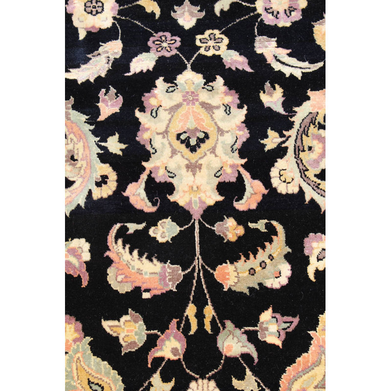 Tapis noir / beige unique 8 pi 3 po x 9 pi 11 po Tabriz