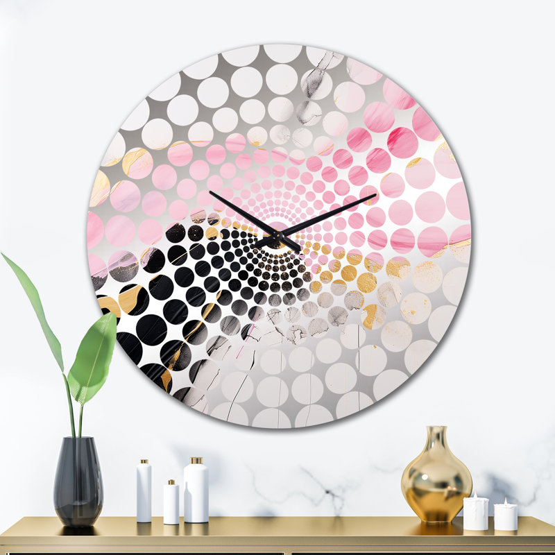 Selin - Horloge murale peinture abstraite, Très grand