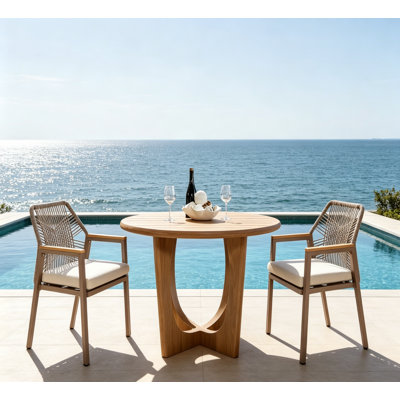2 Pack Patio Dining Chairs, Outdoor Aluminum Wicker Furniture Set With Removable Cushions, Weather Resistant & Easy Clean, Brown