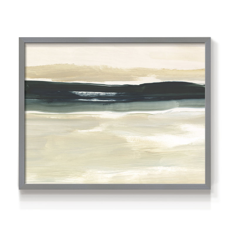 Sable et mer II - reproduction encadrée, H 8 po x l 10 po, Gris