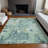 Premium Machine Washable Prisco Teal Rug-1026502680