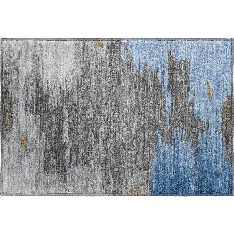 Premium Machine Washable Ansley Abstract Rug, Rectangle 1'8" x 2'6"