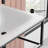 Lisse 24" Rectangle Concrete Wall-Mount Bathroom Sink With Matte Black Frame-112293717