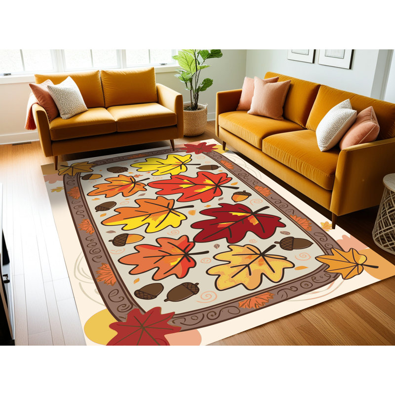Tapis de Noël East Urban Home, Rectangle 7 pi x 9 pi