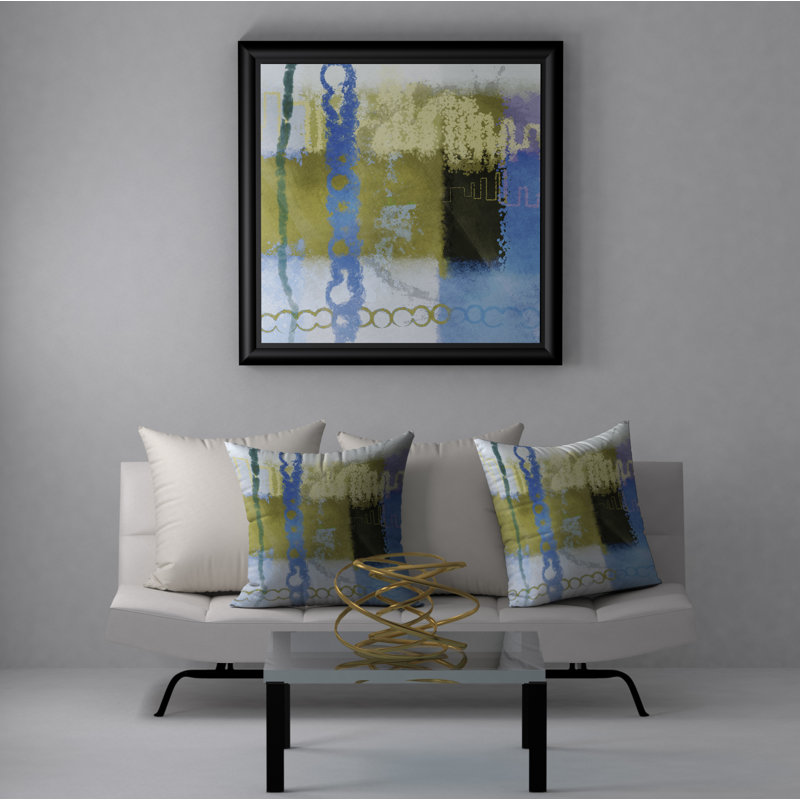 Abstract Reversible Throw Pillow, 20" x 20"