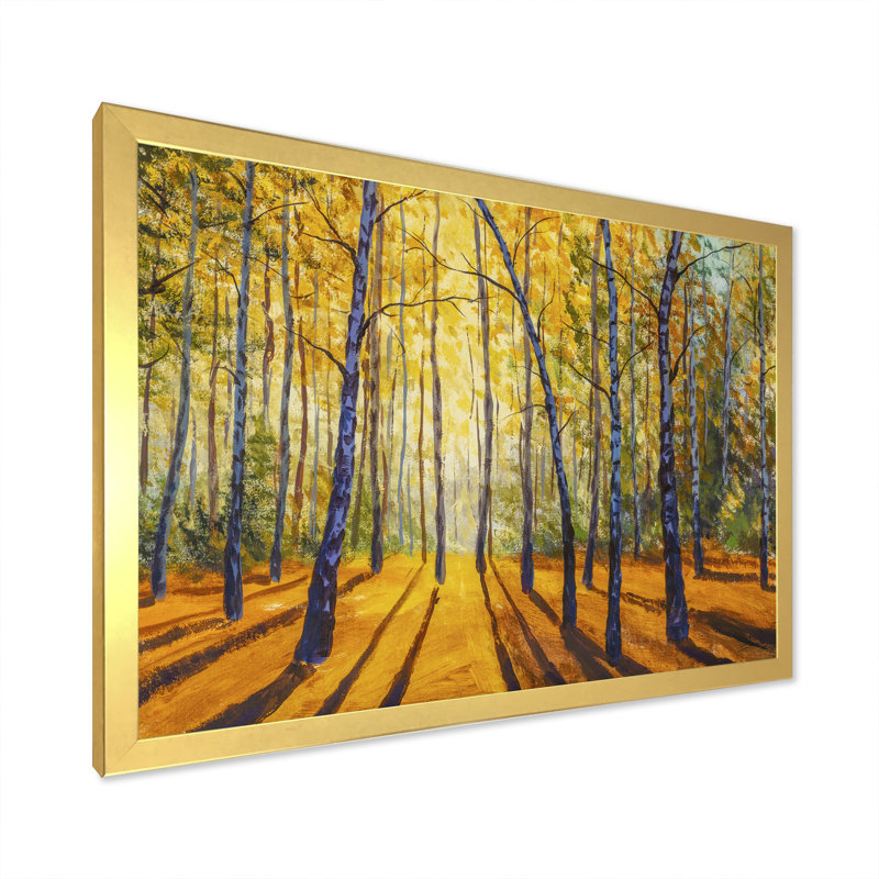 «Path To The Enchanted Forest», reproduction sur toile encadrée, Cadre doré, H 12 po x l 20 po x P 1 po
