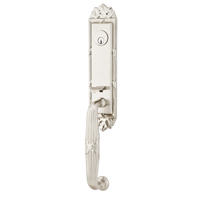 Entretoise tubulaire Emtek Tuscany, Levier Athena, Nickel satiné, Gaucher