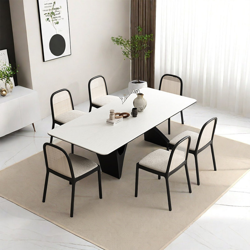 Ensembles de table de salle à manger modernes, H 29,52 po x L 62,99 po x l 31,49 po