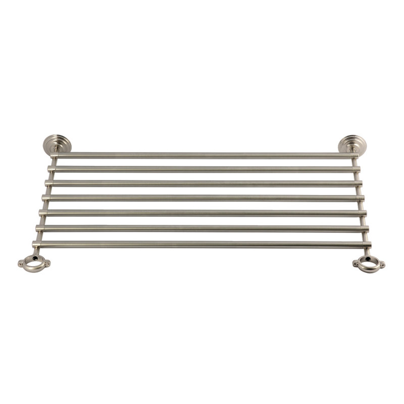 Kingston Brass Covington Storage Shelf, 0.63" H x 28.06" W x 19.75" D, Brushed Nickel