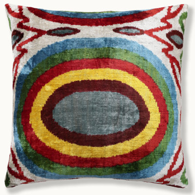 Coussin en velours de soie fait à la main 20 x 20