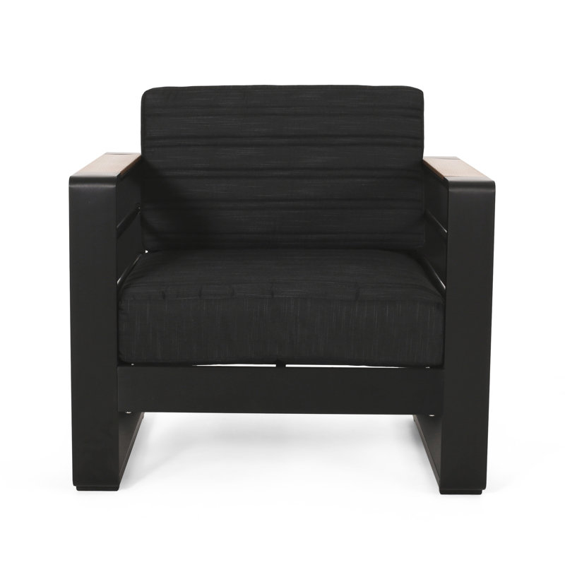 Trusty Club Chair - Metal & Wood, Water- Padding, Slat Assurance Appealing Touch