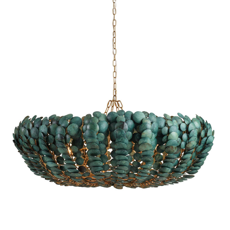 Bilal Round Chandelier, Eucalyptus Stain