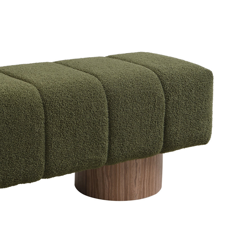 Banc de salle à manger rembourré pour la salle à manger, repose-pieds de banc d'entrée sans assemblage, Vert