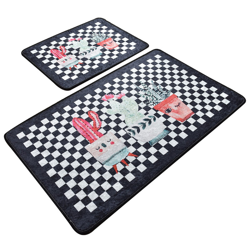 Ensemble de tapis de bain antibactérien (2 pièces), 100% polyester, 19,7 po x 23,6 po et 23,6 po x 39,4 po | Sous-tapis antidérapant, hauteur des poils: 0,4 po | Lavable à la machine, doux et durable, idéal pour la sécurité et le confort de la salle de bain