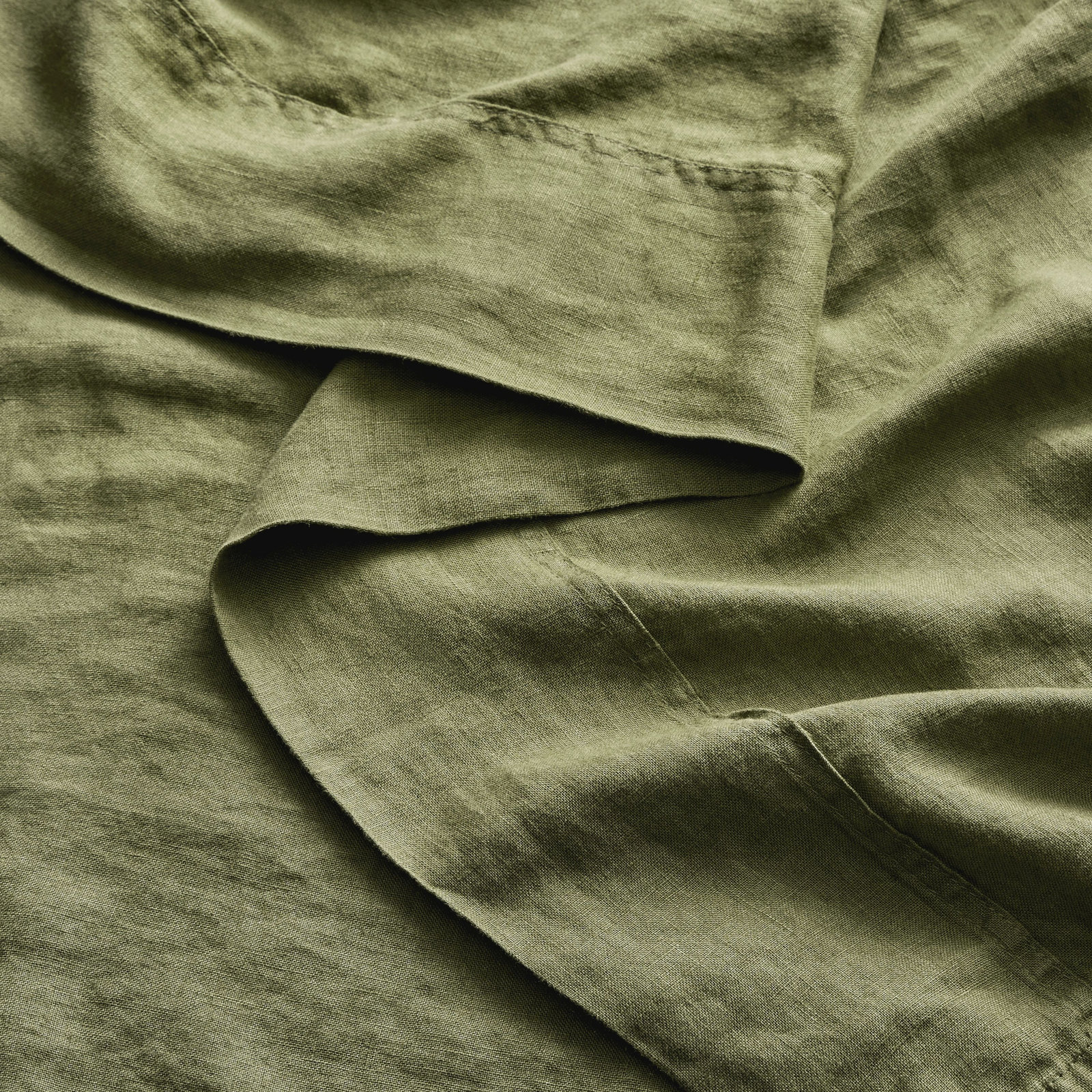 100% Linen Sheet Set, Full Sheet Set + 2 Pillowcases, Loden Green