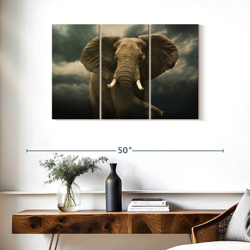 Brampt Male Elephant, 24" H x 38" W