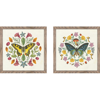 " Butterfly Mandala III " 2 - Pieces