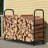Jepson 4ft Firewood Log Rack Outdoor Indoor Heavy Duty Wrought Iron Fire Wood Holder Outdoors Stand