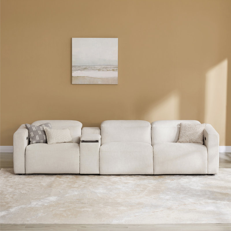 130'' Wide Upholstered Reclining Sofa