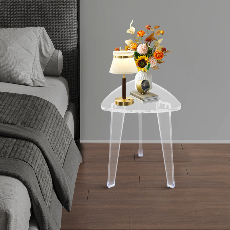 Tabouret de coin transparent en acrylique transparent