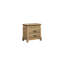 Table de chevet 2 tiroirs avec plateau - finition caramel