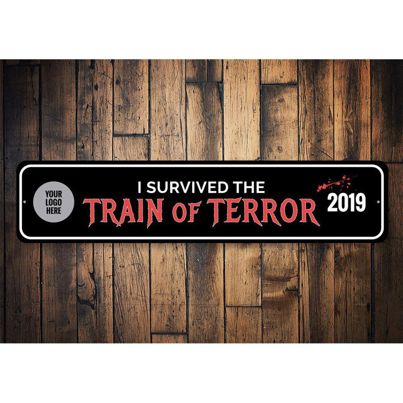 Panneau en aluminium Train of Terror, H 6 po x l 24 po x P 0,06 po