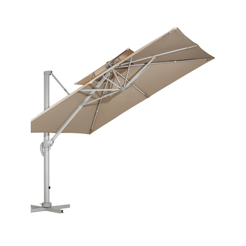 Parasol carré en porte-à-faux 10 po Kellman, Beige