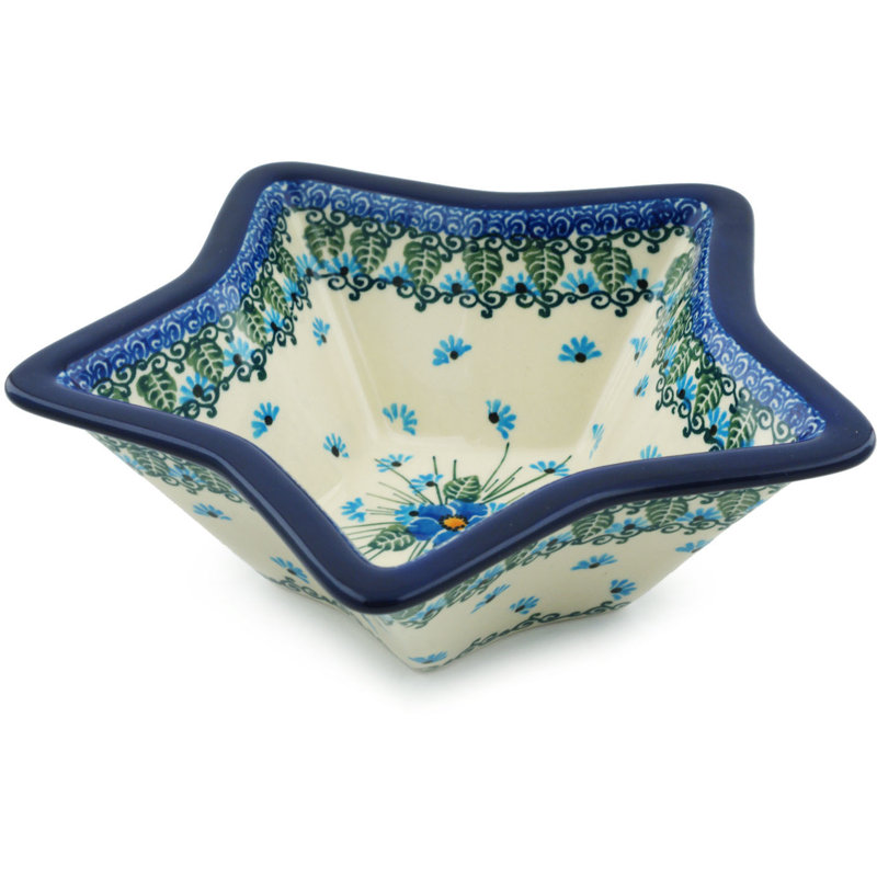Forget Me Not Stoneware Rice Bowl
