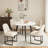 Modern Upholstered Metal Frame Side Dining Chair-1973325525