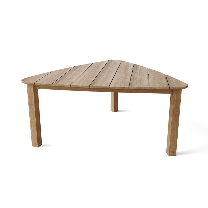 Outdoor Triangular Teak Balcony Table