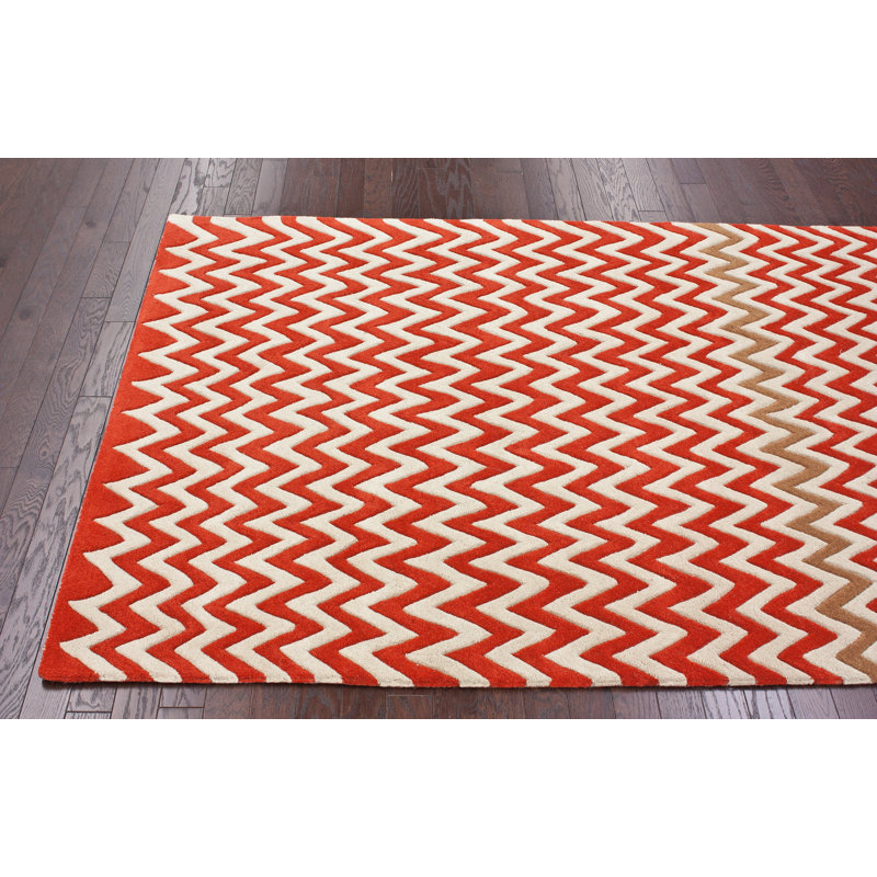 Tapis à chevrons Ilhan, 7 pi 6 po x 9 pi 6 po