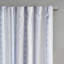 50" Poly Printed Curtain Panel with Tufted Stripe and Lining-49130316