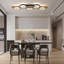 Moderne plafonnier en bois noir à DEL à intensité variable, luminaire encastré avec télécommande, applique murale à 5 cercles de gradation pour le couloir, la chambre, le chevet, la salle à manger, le salon, la cuisine, les lumières à DEL pour l