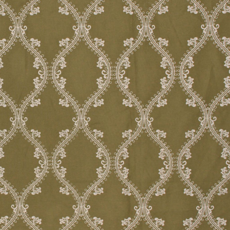 Prive Oakville Trellis Linen Blend Fabric, Olive